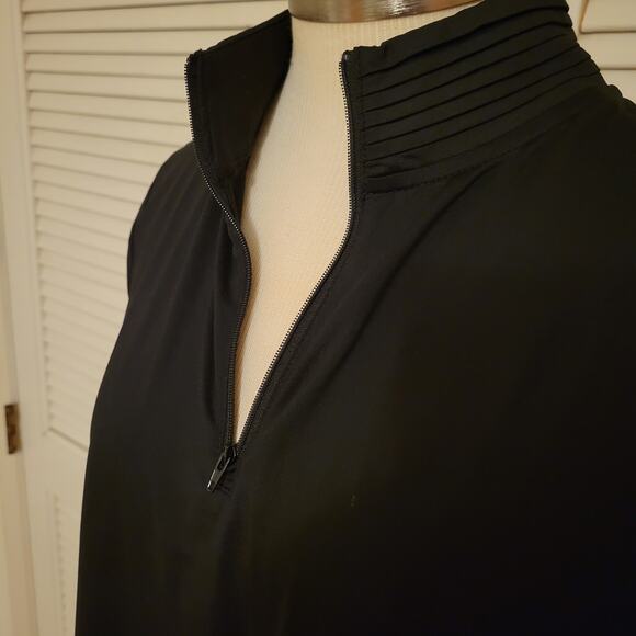 Belyn Key Black Workout Running Jacket Women's Large Zip Neck Lightweight - Picture 5 of 13